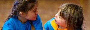Two-girls-looking-at-each-other
